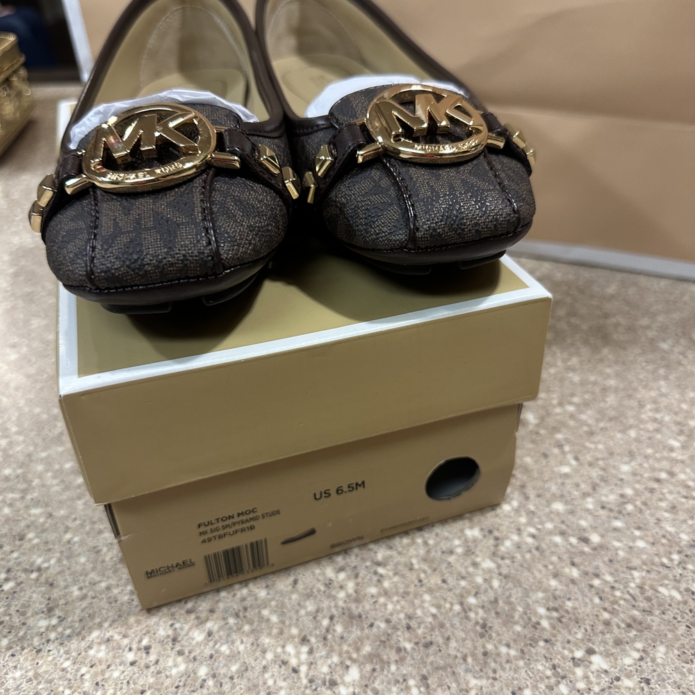 Michael Kors Dark Brown Logo Loafers